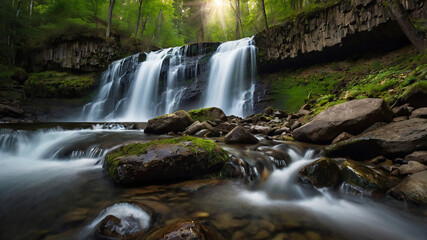 Fototapeta premium waterfall in the forest