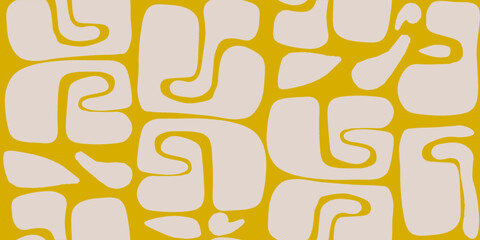 Minimalist trendy artistic art pattern. Modern black and white vector template for design.