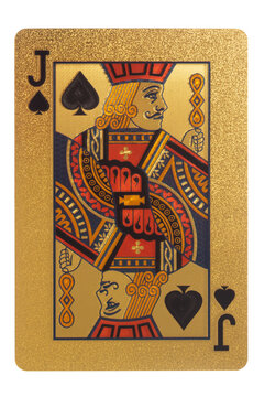 Gambling Card jack isolated on white background