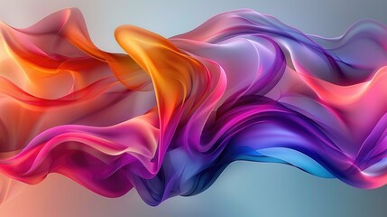 Fototapeta premium Colorful, layered curves in a flowing, abstract design