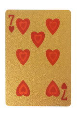 Fototapeta premium Gambling Card 7 isolated on white bckground