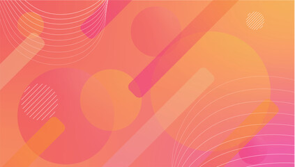 Landing page Template - Fluid abstract design with orange gradient - Trendy background