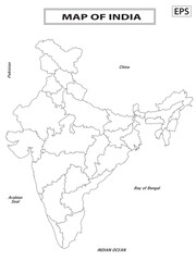Geography politics map of countries. Map of country with capital, state capital city.