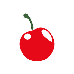 red cherry isolated on white