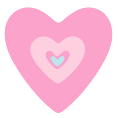pink heart isolated on white