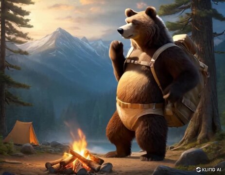 brown bear in the mountains