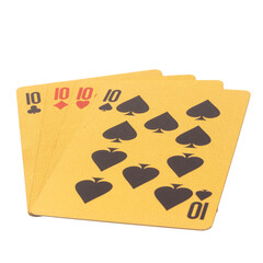 Gambling Card 10 isolated on white background
