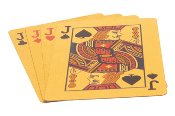 Gambling Card jack isolated on white background