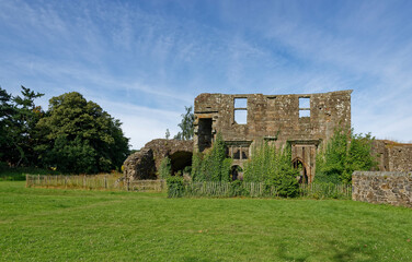 The stone ruins of Balmerino Priory, a scheduled Monument in the small Village of Balmerino close to the Tay Estuary.