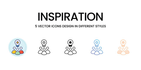 Inspiration icons set vector illustration, vector stock