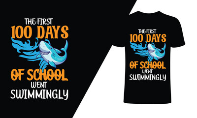 100 days of school t-shirt design.