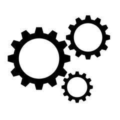 Gear icon template color editable. Gear symbol vector sign isolated on white background. 
