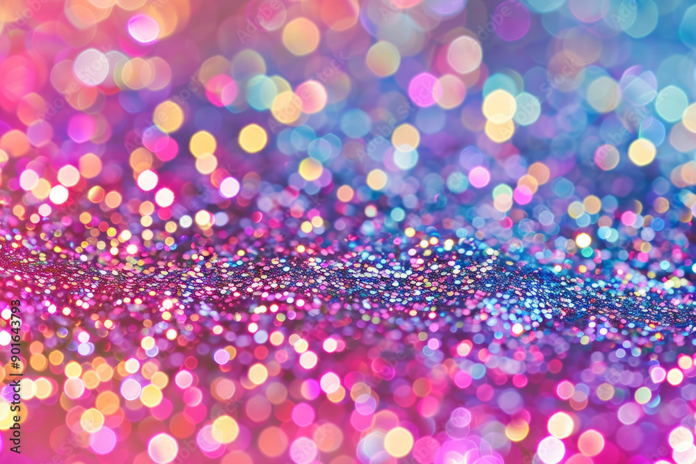 Wall mural vibrant abstract background with multicolored sparkling glitter