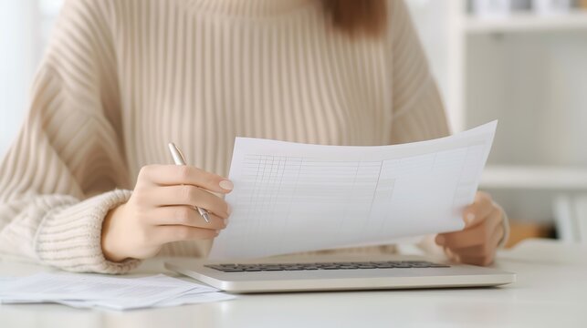 Woman organizing debt repayment plans with spreadsheets, personal finance management
