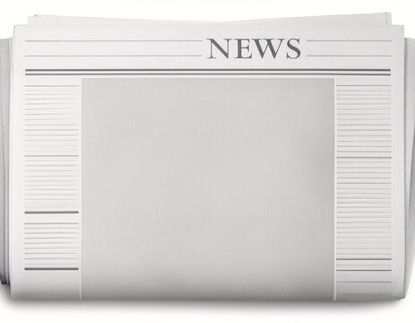 Unprinted Newspaper with Open Space for Headlines and Editorial Content