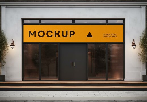 Shop Store Front Facade Mockup Generated with AI