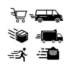 Delivery and logistics icons