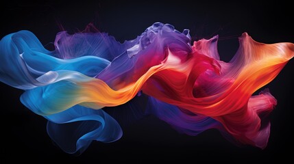 Fluid dynamics with colorful motion trails