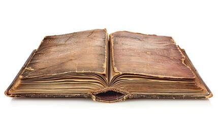 Old book isolated on white background