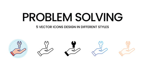 Problem Solving icons set vector illustration, vector stock