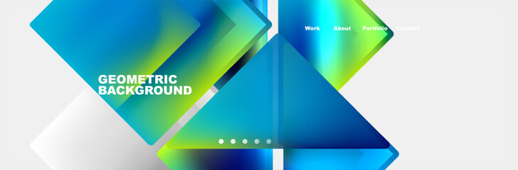 Fototapeta premium Gradient triangles composition with bright fluid colors. Vector Illustration For Wallpaper, Banner, Background, Card, Book Illustration, landing page