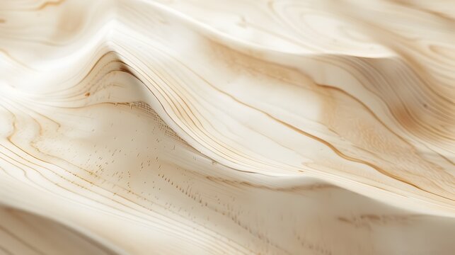 Smooth Birch Wood Texture with Creamy Tones for Natural Rustic Background