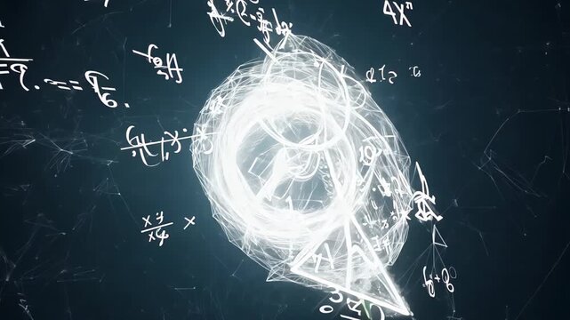 background scientific mathematical with formulas and signs. Concept: algebra and calculations, data calculation and analytics