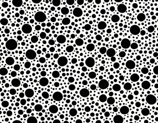 Fototapeta premium Classic polka dot harmony Seamless vector pattern, small circles on a white backdrop. 