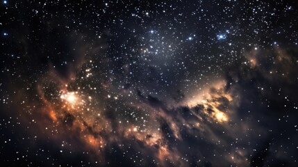 Fototapeta premium Cosmic Nebula - A Stellar Tapestry
