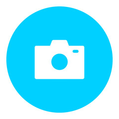 Camera round icon with simple and modern design