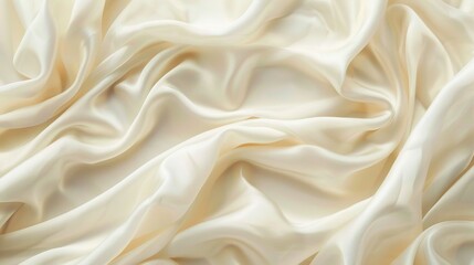 Fototapeta premium Soft ivory silk fabric with gentle folds