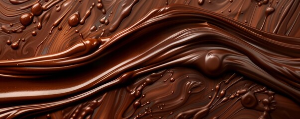 Chocolate background texture brown milk wave liquid cocoa cream swirl choco abstract dark coffee. 