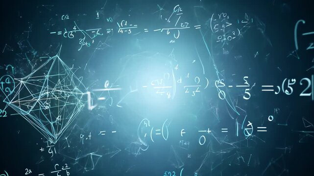 Mathematical background with formulas and signs. Concept: algebra and calculus, data calculation and analytics.