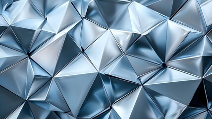 Fototapeta premium Abstract Geometric Shapes with Silver Highlights
