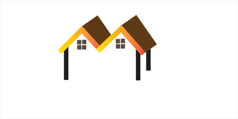 Collection set mockup roof with tile pattern isolated on white background with clipping path © Bang