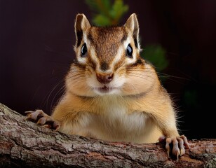 Obraz premium Chipmunk Perched in Tree