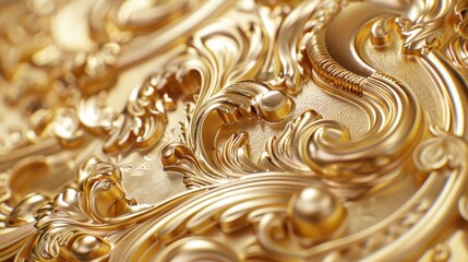 A gold foil design resembling the back of a horse, with intricate details and a luxurious, shimmering finish that exudes elegance and sophistication.