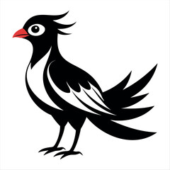 Vector Illustration Silhouette Beautiful Birds collection isolated on a white background