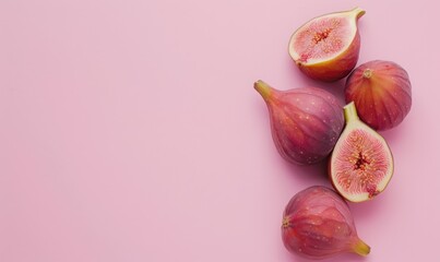 Figs on a light pink background