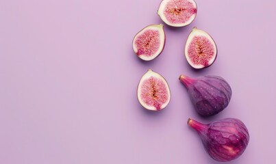 Figs on a soft lavender background