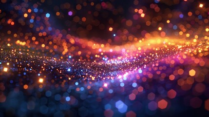 A 3D rendering of glittering symbols representing fallen icons, symbolizing lost scientific achievements in a digital realm.