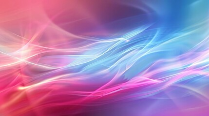 Ethereal Waves of Blue and Pink Abstract Background