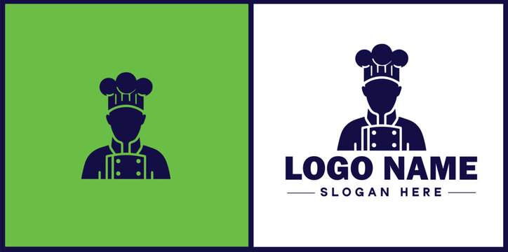 Cooking school icon Culinary academy Cooking institute Culinary school flat logo sign symbol editable vector