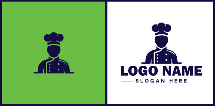 Cooking school icon Culinary academy Cooking institute Culinary school flat logo sign symbol editable vector