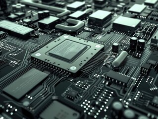 The core of computing technology a processor integrated within a complex circuit system driving the digital world.