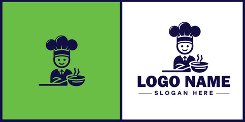 Cooking school icon Culinary academy Cooking institute Culinary school flat logo sign symbol editable vector