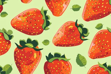 a seamless pattern of strawberry