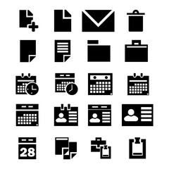 Business Document and Schedule Icons Collection