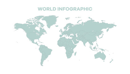 PrintWorld Map, Very high resolution world map, isolated on white background. Infographic, Flat Earth, Globe similar worldmap icon. annual report, Travel worldwide, map silhouette backdrop.