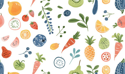 vegetable and fruits photo or illustrator on white background